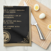 Linge De Cuisine Vintage Golf Rules Wall  (Quart Plié)