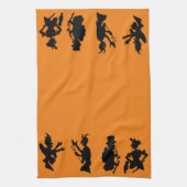 Linge De Cuisine Vintage Halloween Demon Devil Silhouettes (Vertical)