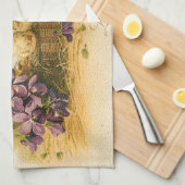 Linge De Cuisine Vintage Hen Et Poulets Pâques (Quart Plié)