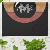 Linge De Cuisine Vintage kettlebell personnalisé nom monographique (Plié)