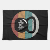 Linge De Cuisine Vintage kettlebell personnalisé nom monographique (Horizontal)