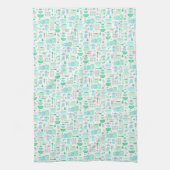 Linge De Cuisine Vintage Kitchen Mint and Teal (Vertical)