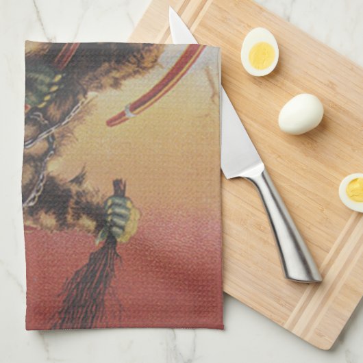 Linge De Cuisine Vintage Krampus (Quart Plié)