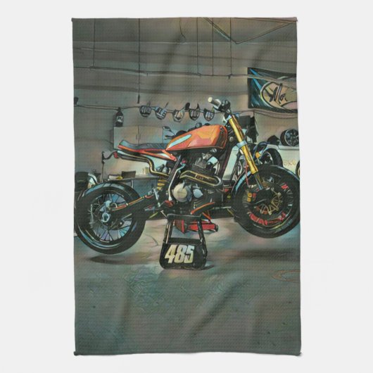 Linge De Cuisine vintage motorcycle artwork (Vertical)
