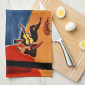 Linge De Cuisine Vintage Napoli Voyage Amour Romance (Quart Plié)