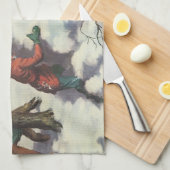 Linge De Cuisine Vintage Noël, Enfants Snowball combat (Quart Plié)