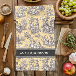 Linge De Cuisine Vintage noir jaune toile de jouy imprimé<br><div class="desc">serviette de cuisine vintage en toile jaune noir de jouy imprimée. Cette serviette de cuisine vintage toile de jouy s'inspire des magnifiques décors de paysages de campagne français. Les belles, classe, sophistiquées Tile impressions sont toujours en vogue en ce moment, Les designs sont classiques et romantiques avec des couleurs élégantes....</div>