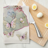 Linge De Cuisine Vintage papillon (Quart Plié)