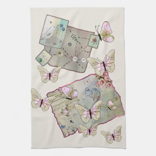 Linge De Cuisine Vintage papillon (Vertical)