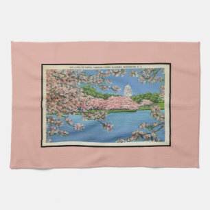 Linge De Cuisine Vintage Pastel Washington D.C. Cherry Blossom