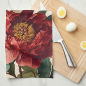 Linge De Cuisine Vintage Peonies (Quart Plié)