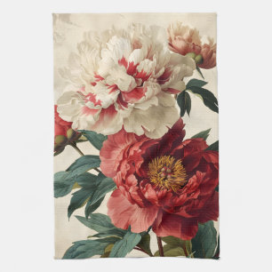 Linge De Cuisine Vintage Peonies