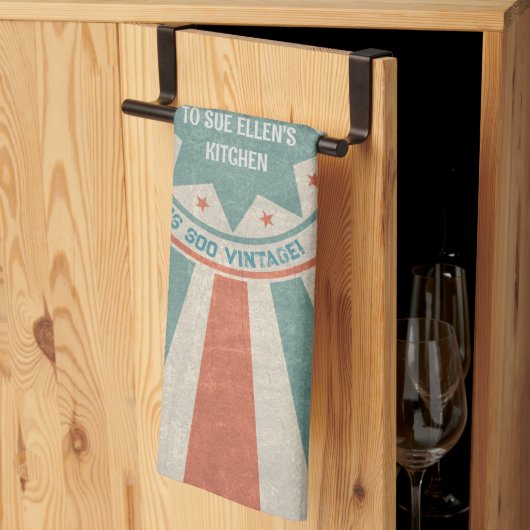 Linge De Cuisine Vintage personnalisable (Pliage en tiers)