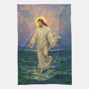 Linge De Cuisine Vintage Religion, Jésus-Christ marche sur l'eau