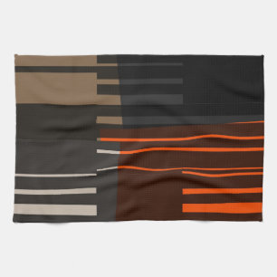 Linge De Cuisine Vintage Retro Grilles colorées Motif d'art #7