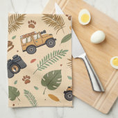 Linge De Cuisine Vintage Road Trip Pattern (3) (Quart Plié)