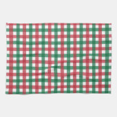 Linge De Cuisine Vintage rouge rétro et vert (Horizontal)