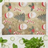 Linge De Cuisine Vintage Santa Claus Pattern (Plié)