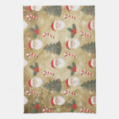 Linge De Cuisine Vintage Santa Claus Pattern (Vertical)