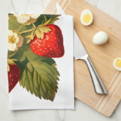 Linge De Cuisine Vintage strawberries (Quart Plié)