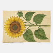 Linge De Cuisine Vintage Sunflower on Weathered Paper (Horizontal)