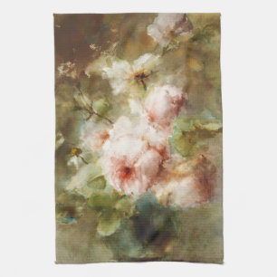 Linge De Cuisine Vintage Un vase avec Roses Margaretha Roosenboom