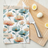 Linge De Cuisine Vintage Watercolor Floral Family Heritage (Quart Plié)