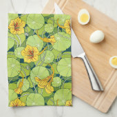 Linge De Cuisine Vintage Waterlilies (Quart Plié)