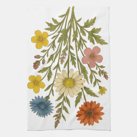 Linge De Cuisine Vintage Wildflowers (Vertical)