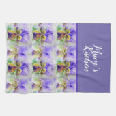 Linge De Cuisine Violas Floral Violet Viola jaune Violet Motif (Horizontal)