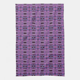 Linge De Cuisine Violet avec Motif