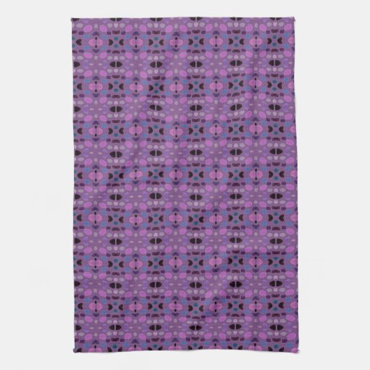 Linge De Cuisine Violet avec Motif (Vertical)