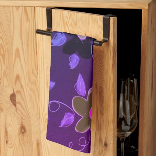 Linge De Cuisine Violet Et Rose (Pliage en tiers)