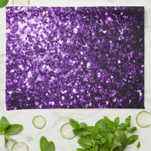 Linge De Cuisine Violet foncé faux paillettes brillantes scintillen