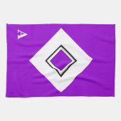 Linge De Cuisine Violet foncé Haut Lettré (Horizontal)