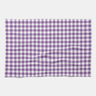 Linge De Cuisine Violet profond violet violet blanc En vichy Motif