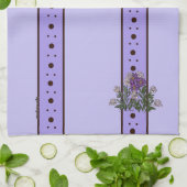 Linge De Cuisine Violet Purple flowers Relax Cup kitchen towel (Plié)