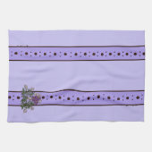 Linge De Cuisine Violet Purple flowers Relax Cup kitchen towel (Horizontal)