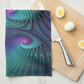 Linge De Cuisine Violet rencontre Turquoise moderne art fractal abs (Quart Plié)
