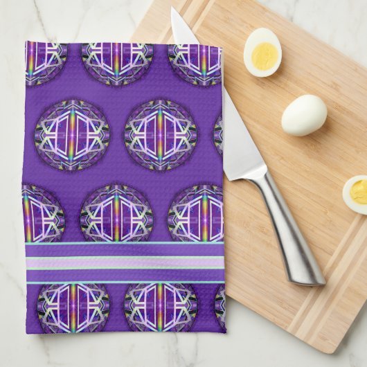 Linge De Cuisine Violet W3 (Quart Plié)