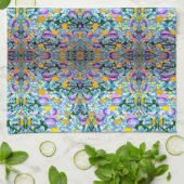 Linge De Cuisine Violets Et Lampes (Plié)