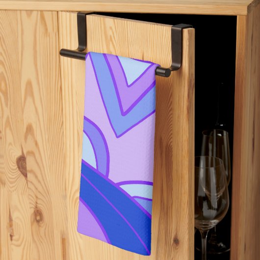 Linge De Cuisine Violets Groovy (Pliage en tiers)