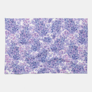 Linge De Cuisine Violette aquarelle fleurs lilas