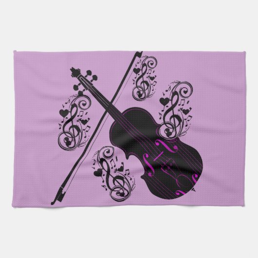 Linge De Cuisine Violon, amour cinglé_ (Horizontal)
