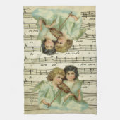 Linge De Cuisine Violon et Partition Victorian Angels (Vertical)