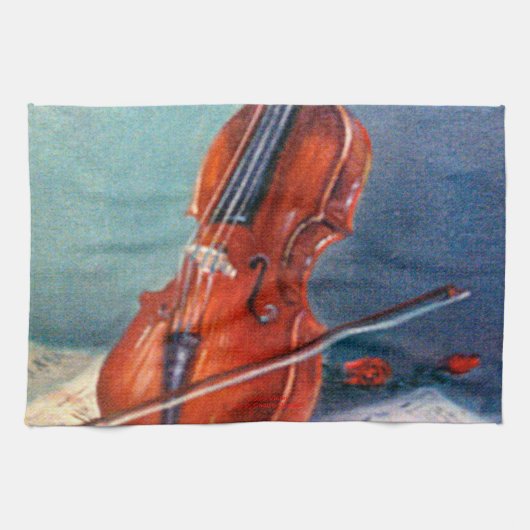 Linge De Cuisine Violon/Violon (Horizontal)
