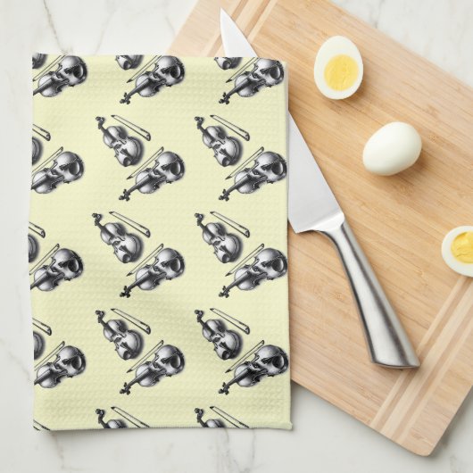 Linge De Cuisine Violons (Quart Plié)