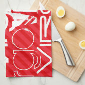 Linge De Cuisine Virgo ; Scarlet Red Strips (Quart Plié)