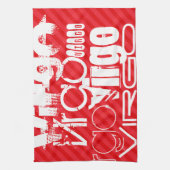 Linge De Cuisine Virgo ; Scarlet Red Strips (Vertical)