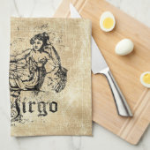 Linge De Cuisine Virgo Zodiac vintage (Quart Plié)